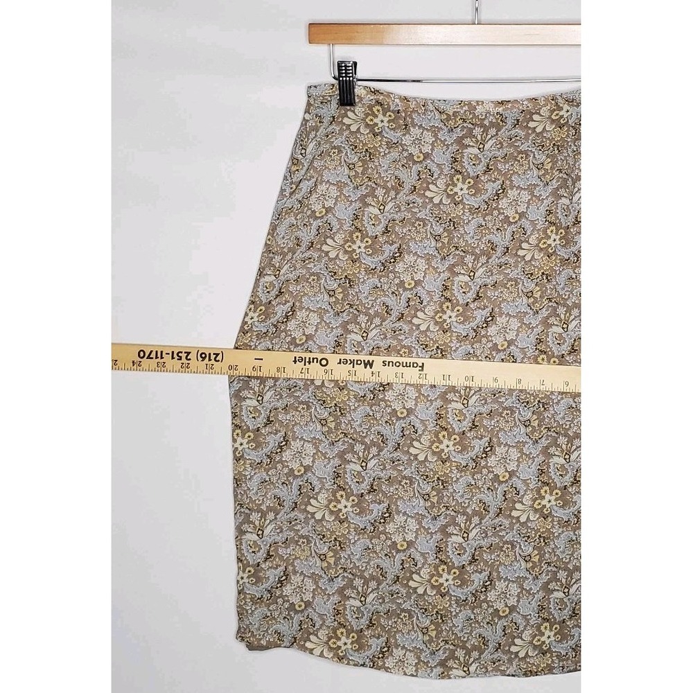 Vtg Old Navy Paisley Floral Skirt 6 Fairy Lined Overlay Preppy Garden Tea Y2K - Picture 6 of 8